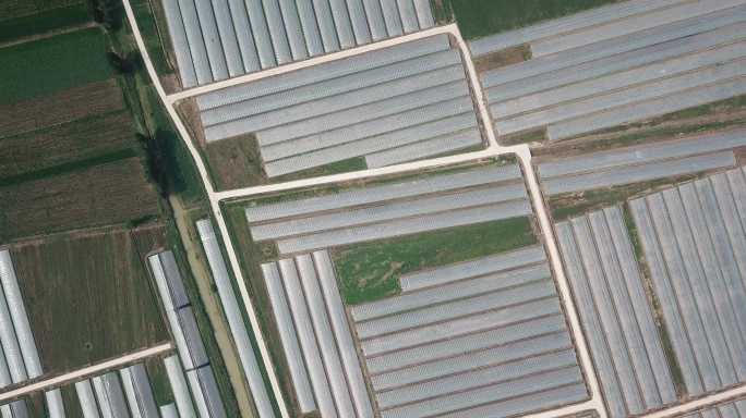 农田4 外景 航拍 大棚 春天