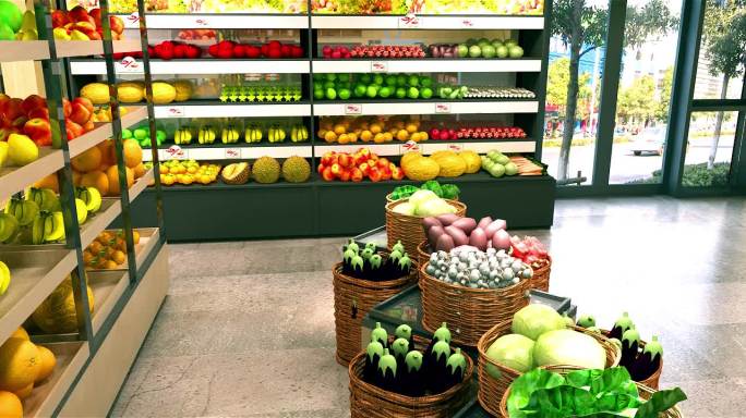 三维超市蔬菜区