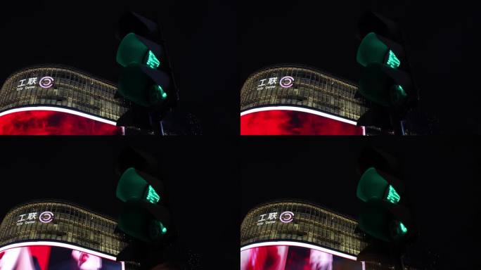 杭州街头人行道红绿灯