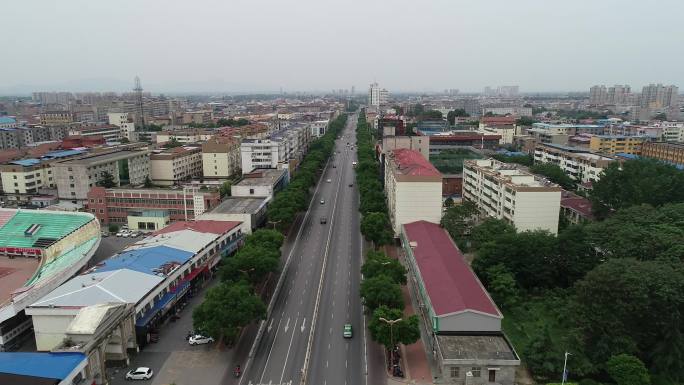 河南郑州新郑城市地标绿化航拍