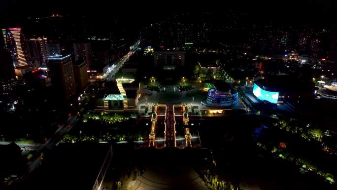 4K航拍湘西州吉首高新区新城夜景11