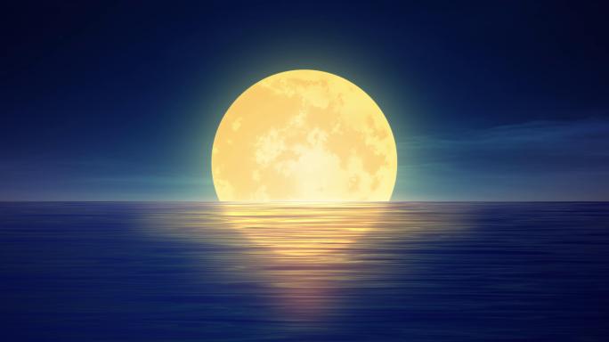 唯美水面月亮01