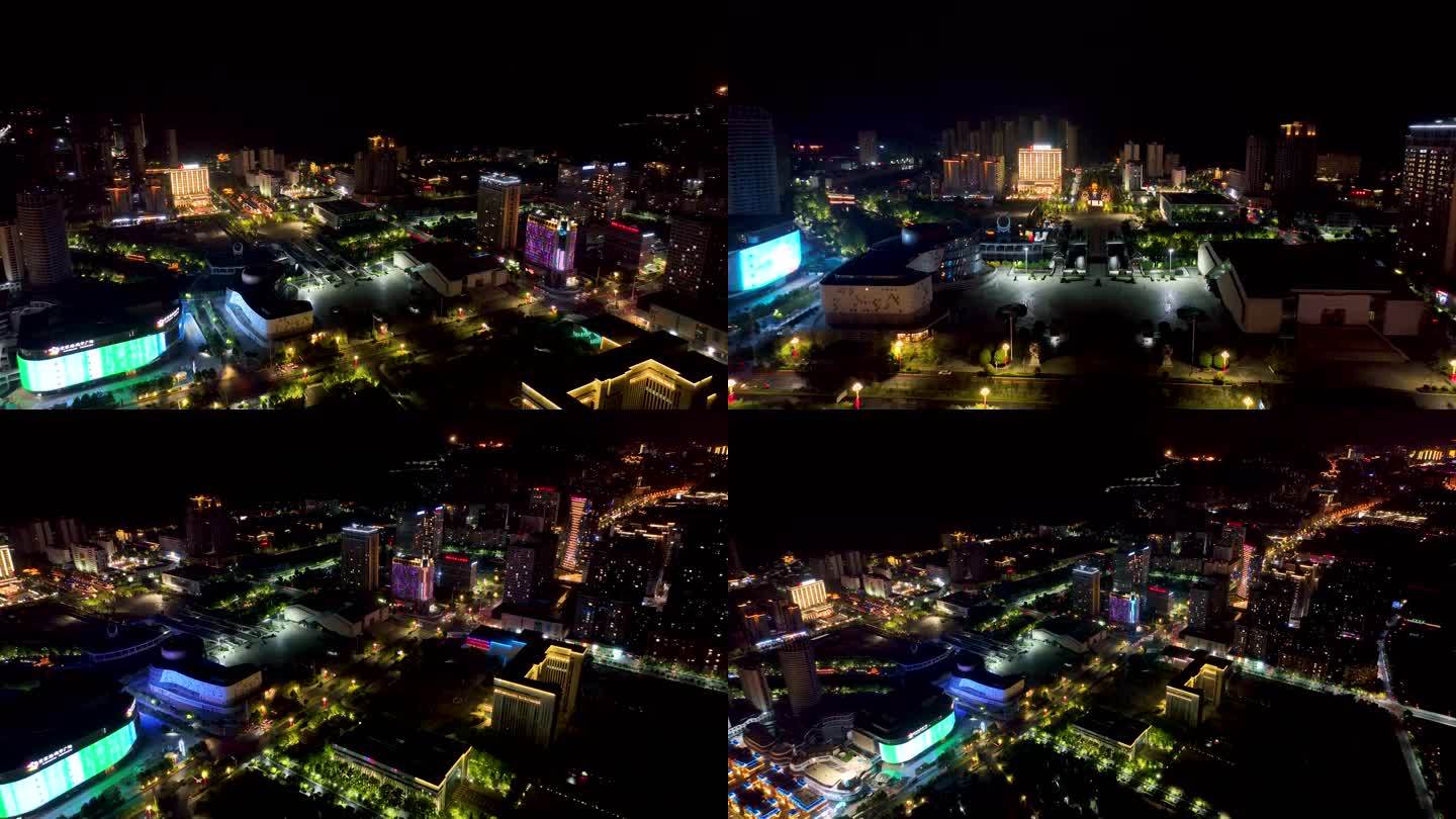 4K航拍湘西州吉首高新区新城夜景7