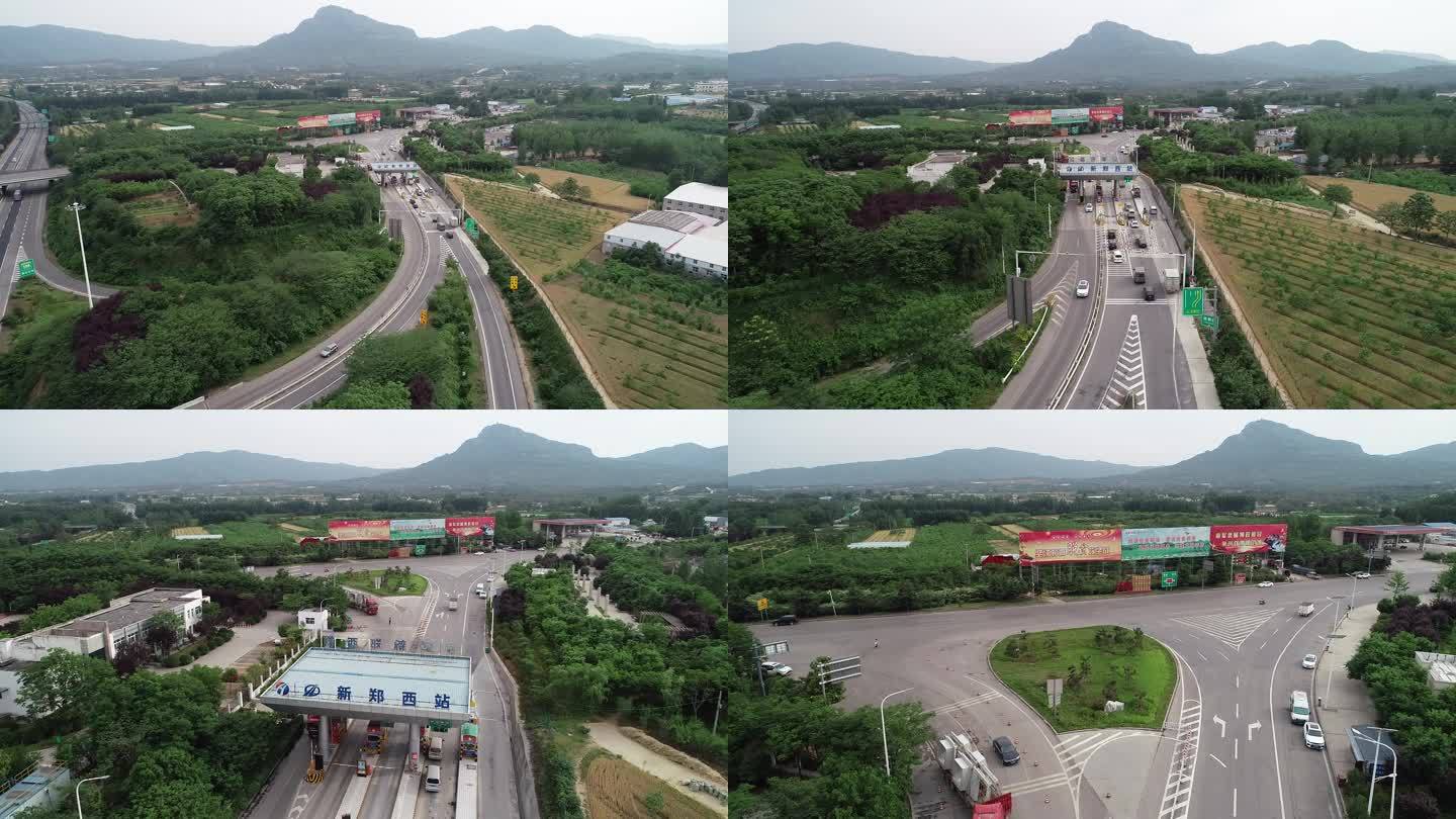 河南郑州新郑城市地标绿化航拍