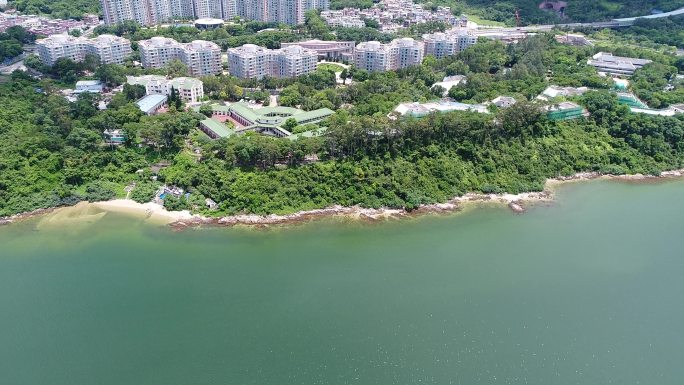 高清航拍香港马鞍山山脉水源风景