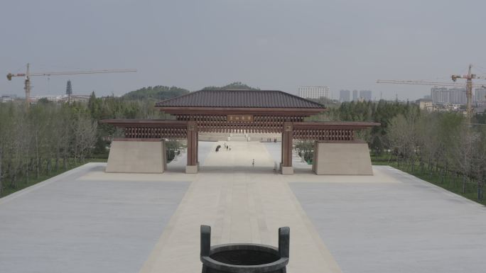 河南新郑地标航拍大景4KD-LOG原素材