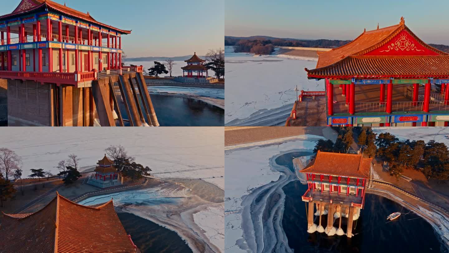 山水中国 冰雪 湖泊