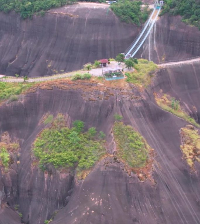高清竖屏航拍湖南郴州刀背山景点