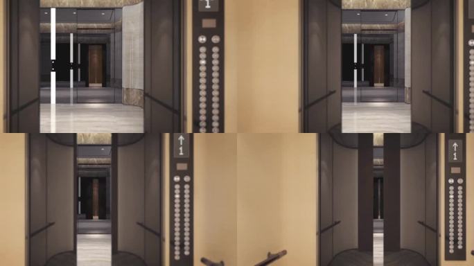 三维电梯关门