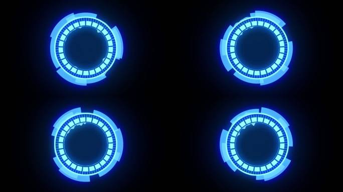 【4K】【通道】 HUD全息投影蓝圈元素