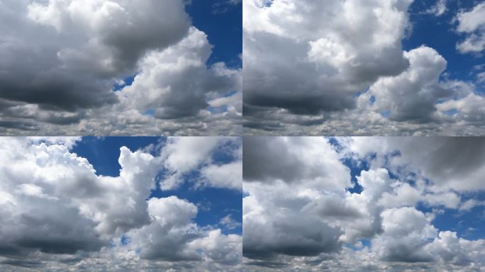 蓝天白云晴空空境云翻滚蔚蓝天空积云
