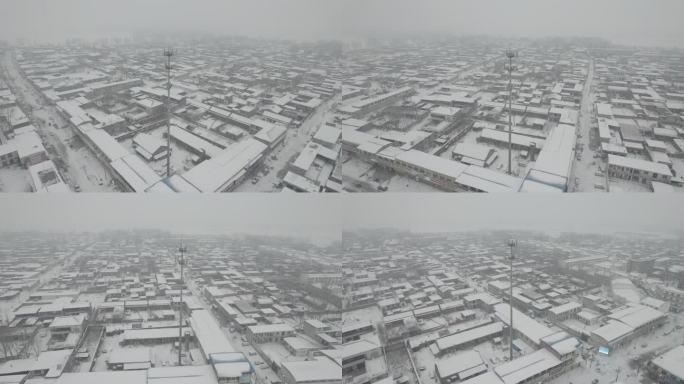 冬天乡村下雪航拍丨Dlog丨原始灰片