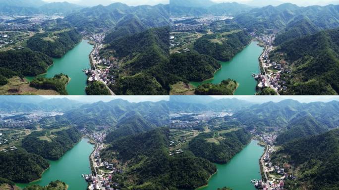 航拍杭州淳安千岛湖风景区