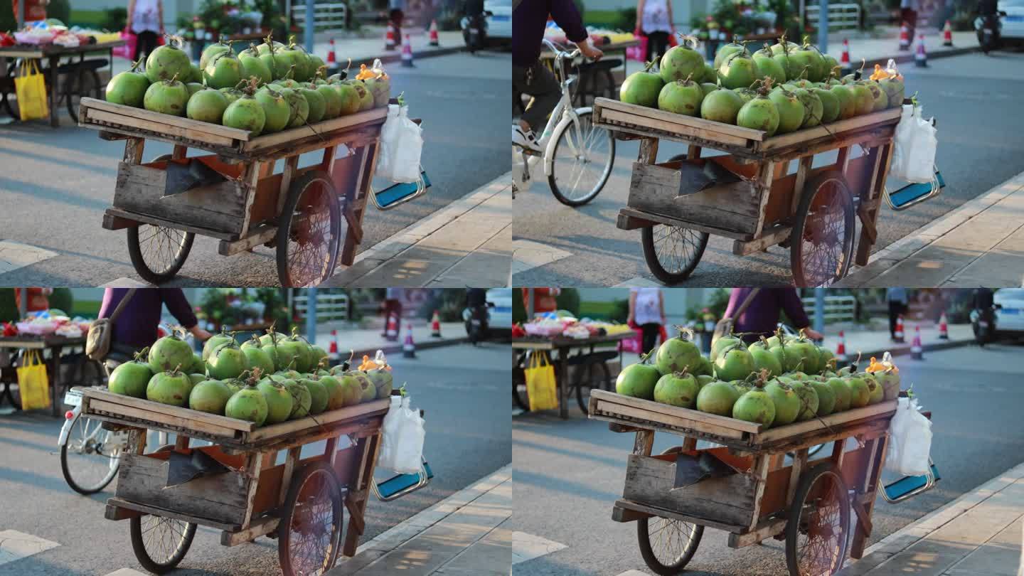 街道上卖水果的摊位