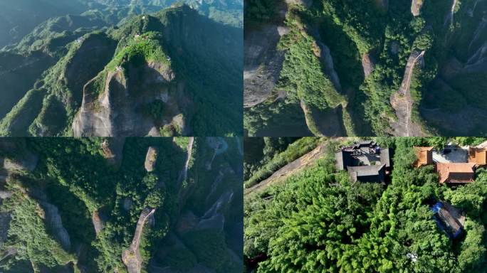 高清航拍湖南崀山夏日风光