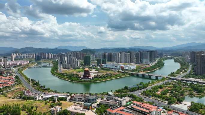 航拍合集4K 宜春城市大景 城市宣传片