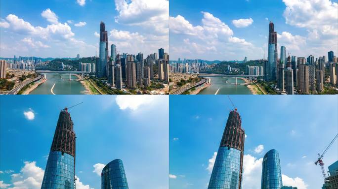 4K延时重庆第一高楼陆海国际大厦