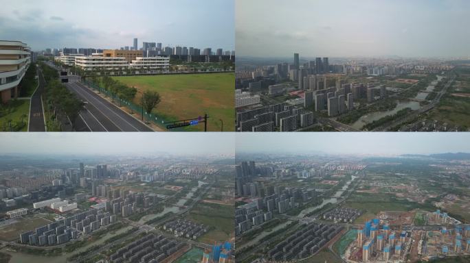 航拍杭州余杭未来科技城