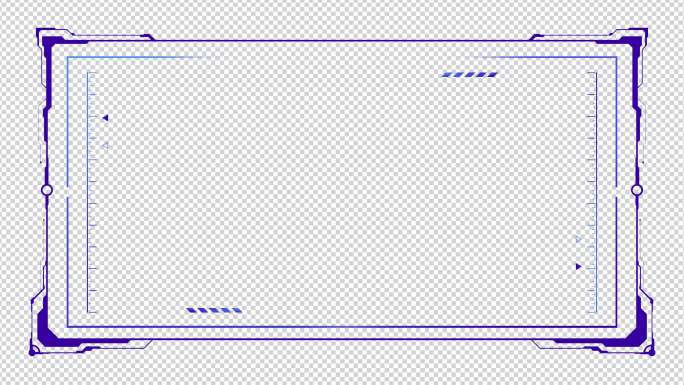 【带通道】科技线条屏幕背景边框
