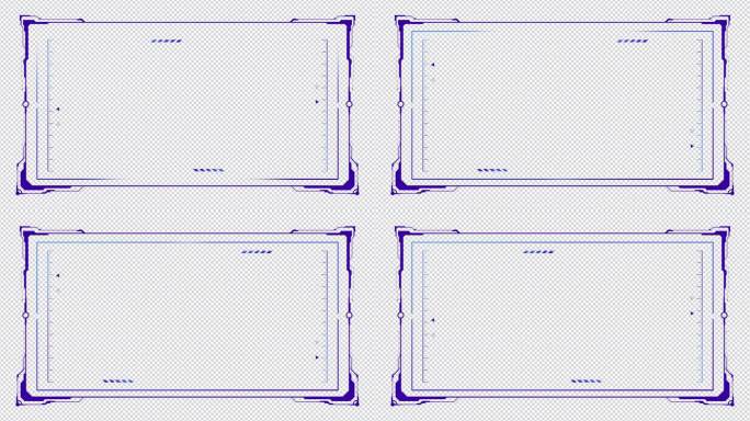 【带通道】科技线条屏幕背景边框