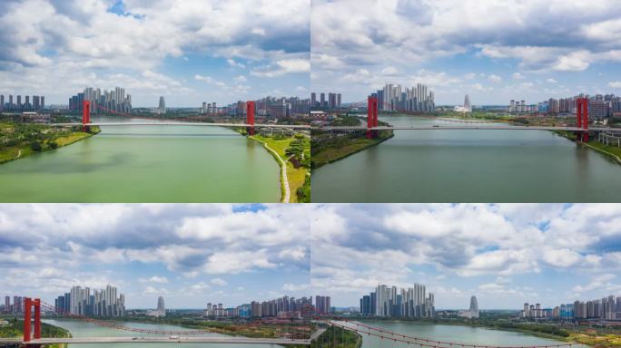 南宁良庆大桥延时航拍视频