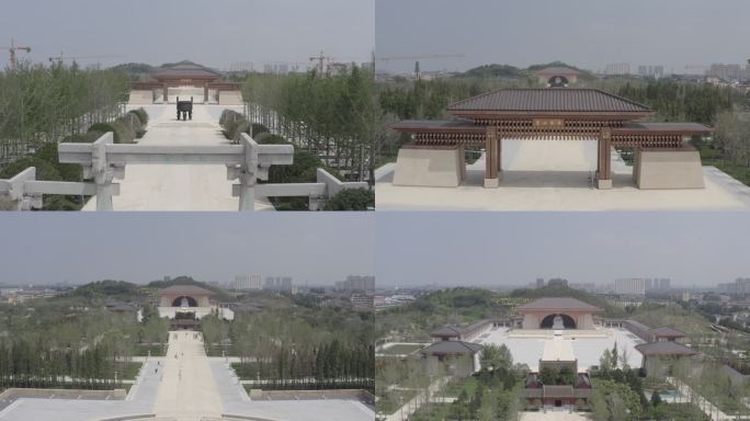 河南新郑地标航拍大景4KD-LOG原素材