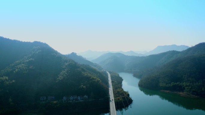 4K皖南川藏线 风景旅游有山有水 山水画