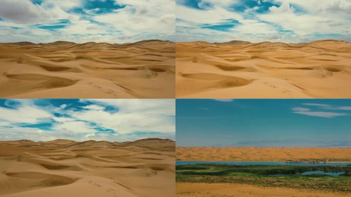 腾格里沙漠 4K沙漠延时 沙漠实拍