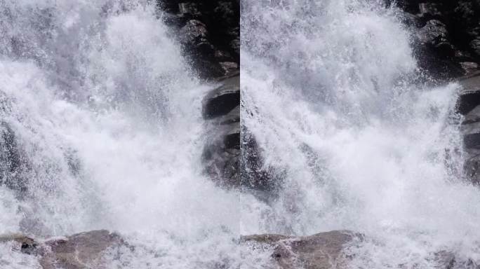 竖屏瀑布雨林海南亚热带森林丛林五指山