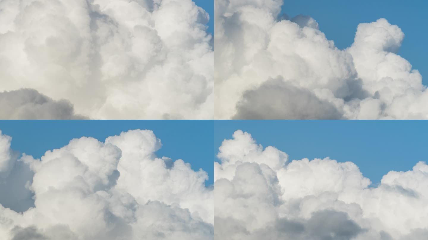 【4K正版】蓝天下干净的云朵延时