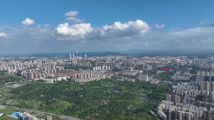 羊山全景 百花园 市政府