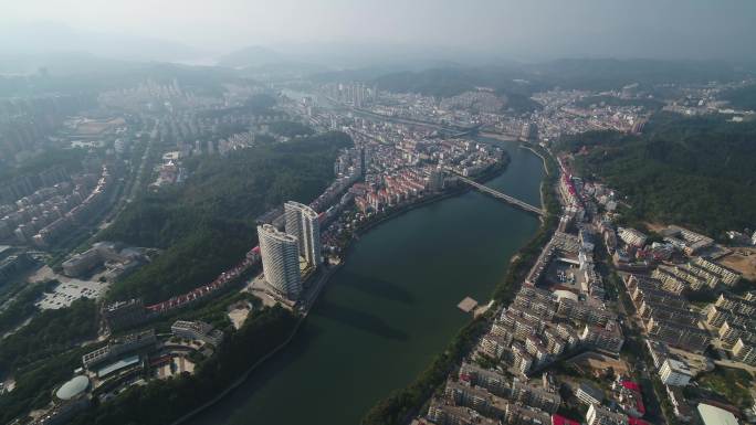 江西赣州上犹县城市大景