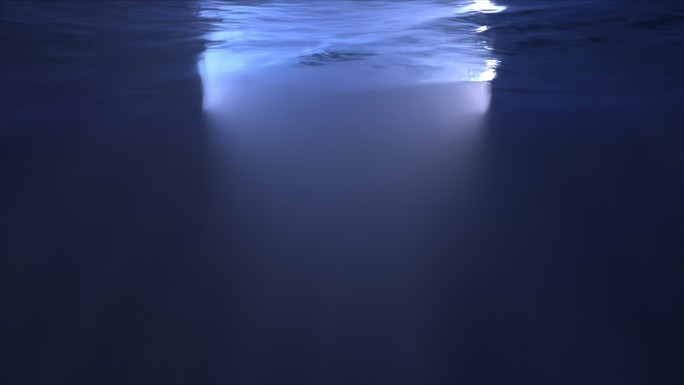 水下光线穿透蓝色的海面 7