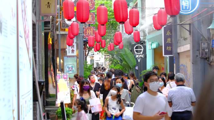 人文街景广州永庆坊老城区商业区