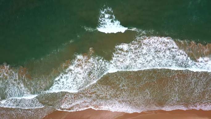 大海浪花航拍4k