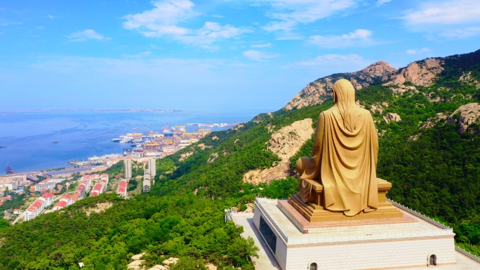 【原创4K】航拍自然景观沿海城市山海风光