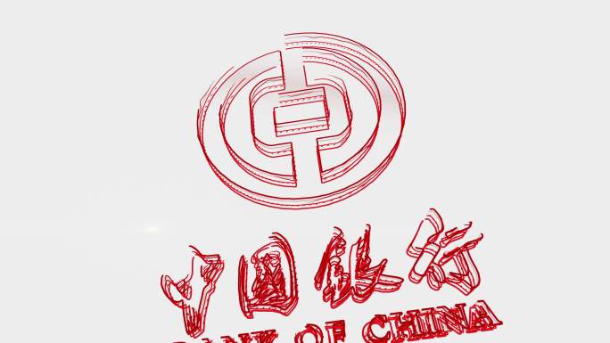 科技线条轮廓LOGO-中行