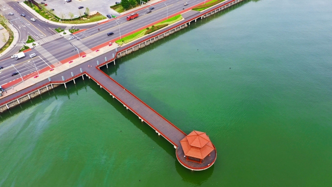 【原创4K】航拍山海风光海边村落自然风光