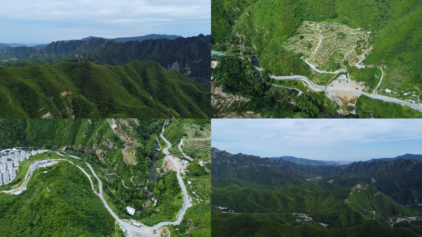 [4K]航拍素材.北京门头沟岭角村