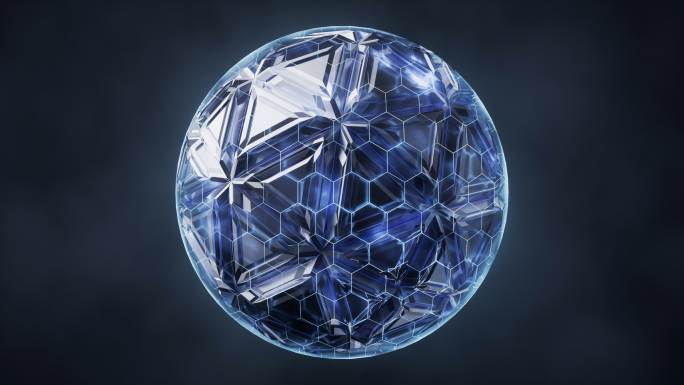 抽象球体结构材料3D渲染