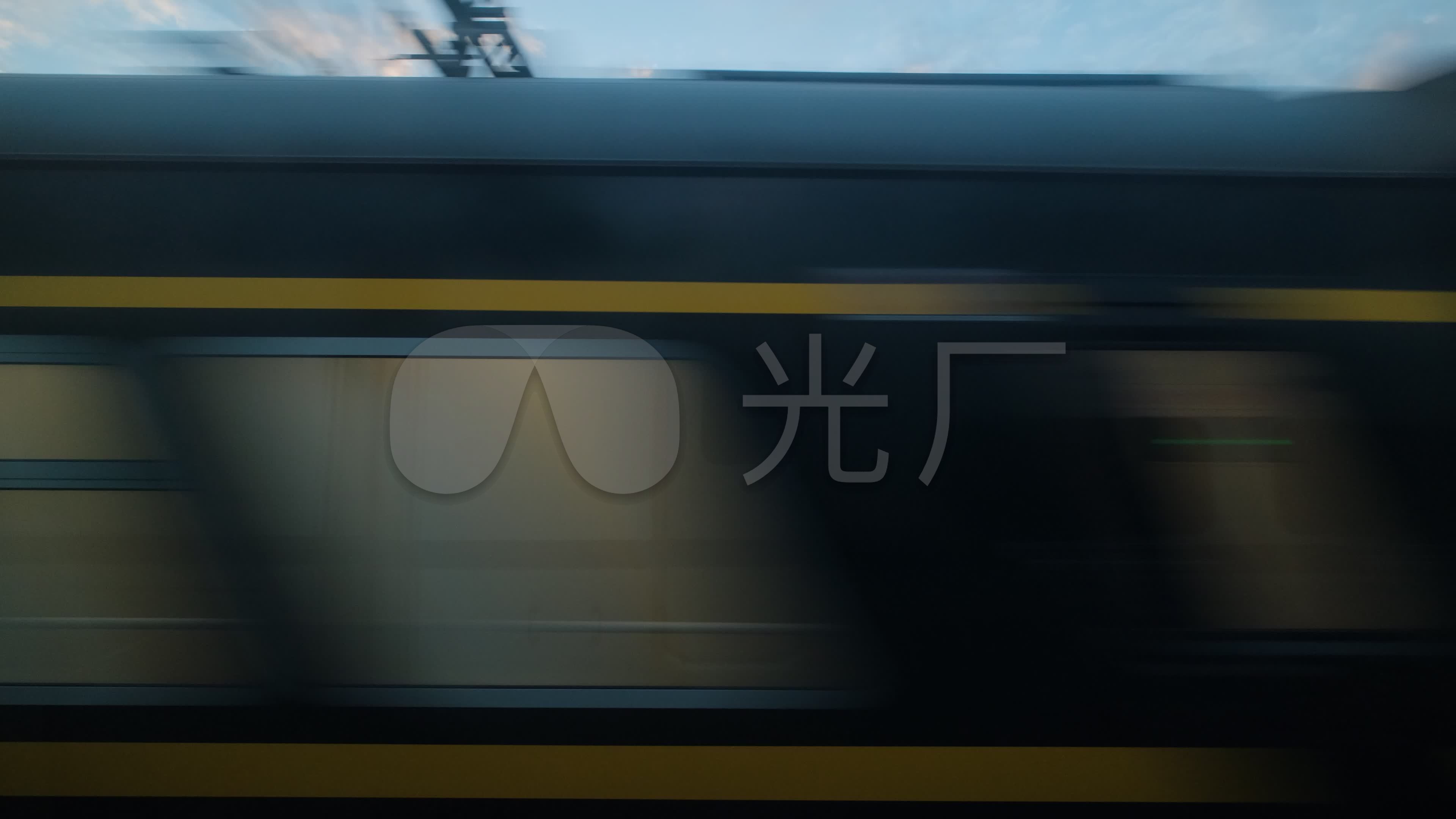 4K实拍倍速高铁火车运行窗外景色视频特效素材-千库网