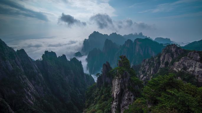 安徽黄山西海大峡谷云海延时