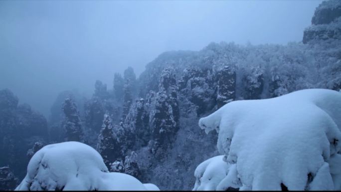 湖南张家界雪景