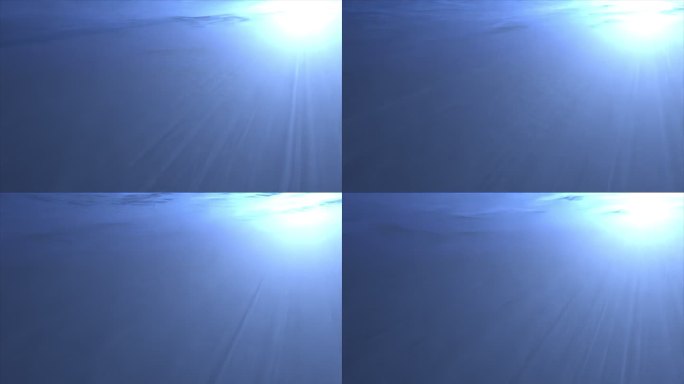 水下光线穿透蓝色的海面 10