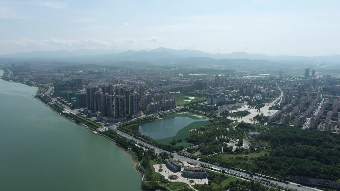 江西吉安新干县城市航拍