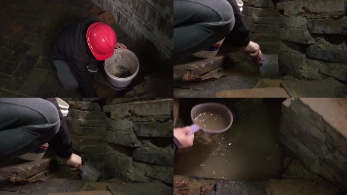 工人工地排水考古排水水桶水舀子B015