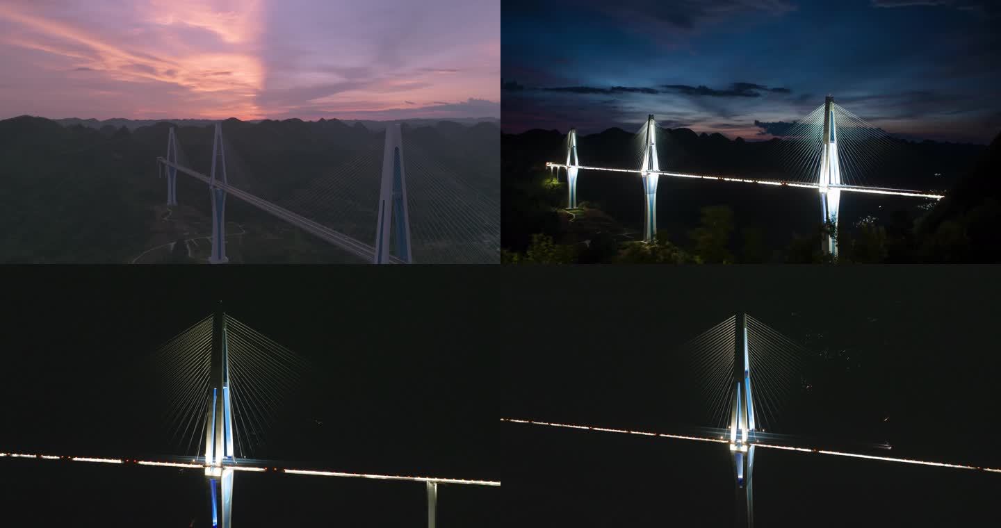 平塘特大桥夕照、晚霞和夜景（5K）