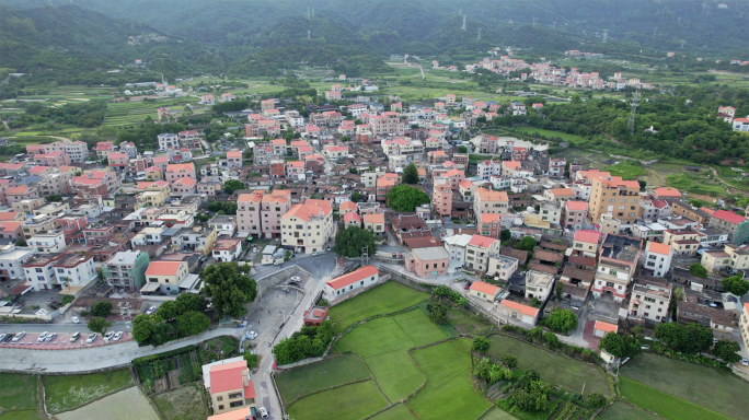 航拍乡村田园风光素材