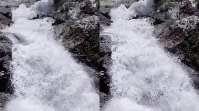 竖屏瀑布雨林海南亚热带森林丛林五指山