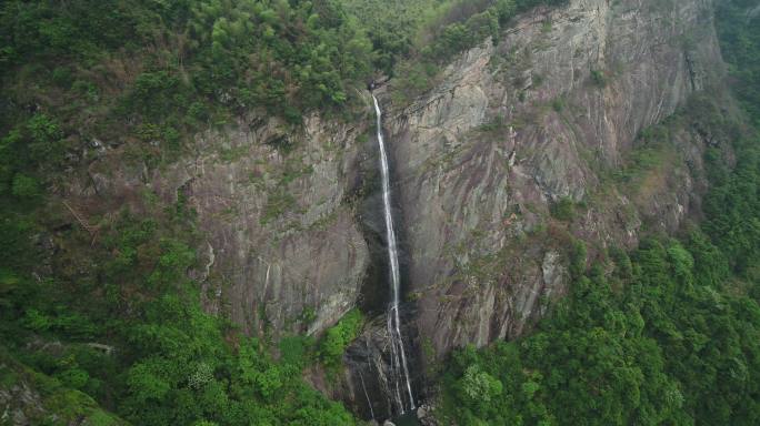 江西庐山秀峰景区瀑布航拍